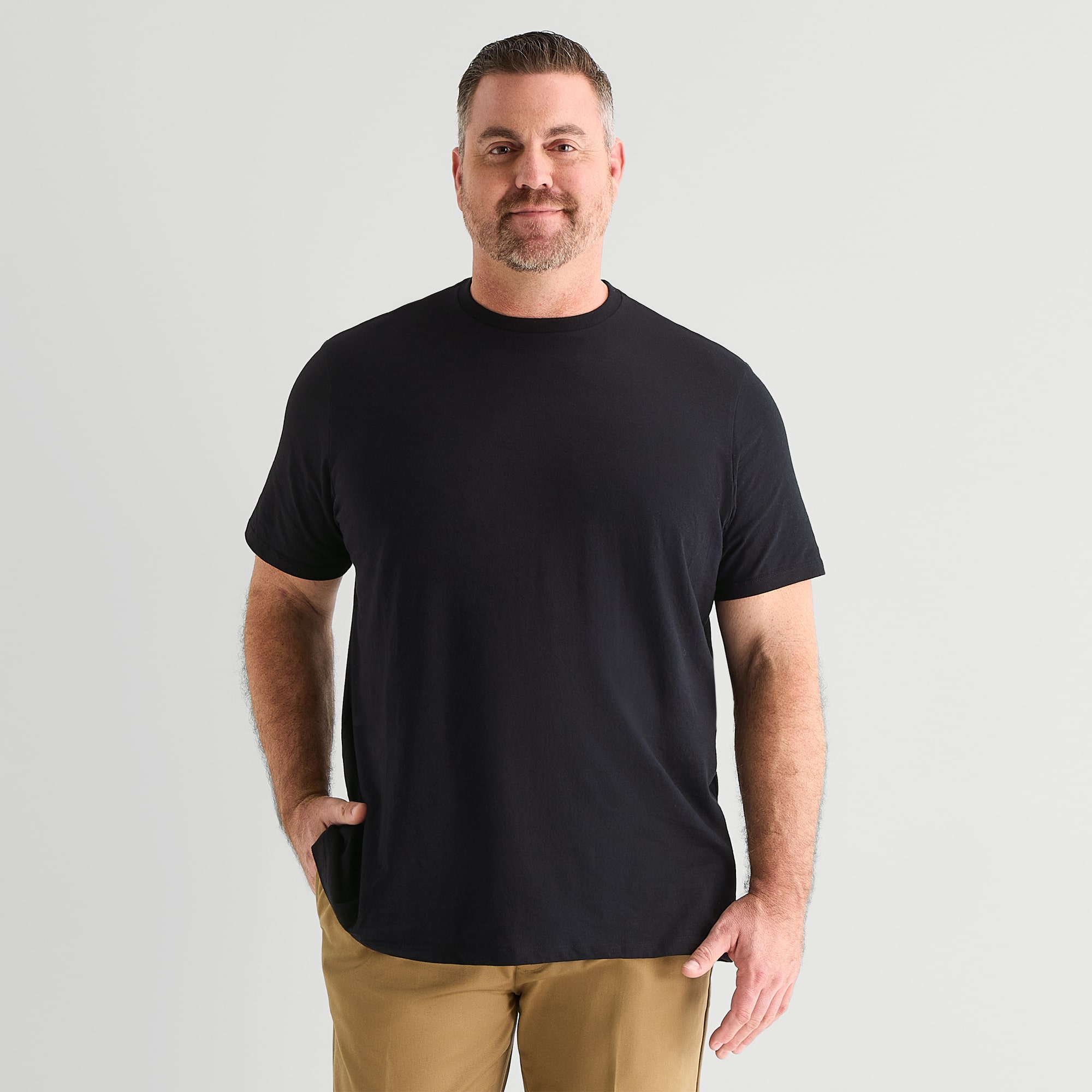 St. John's Bay Super Soft Mens Crew Neck Short Sleeve Quick Dry Big and Tall T-Shirt