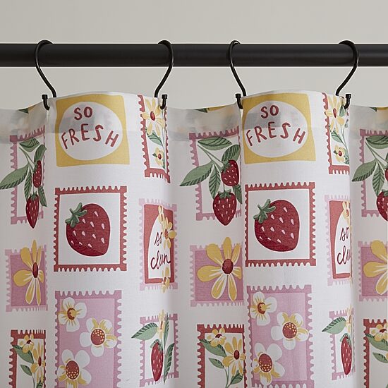Home Expressions Stamps & Berries Shower Curtain