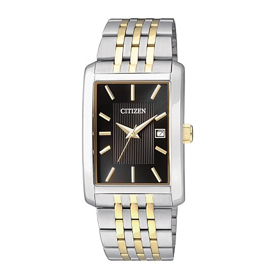 Citizen® Everyday Mens Rectangular Two-Tone Stainless Steel Watch BH1678-56E