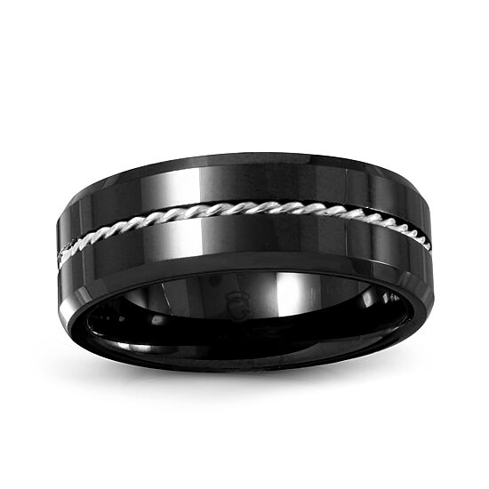 Mens 6MM Ceramic Wedding Band
