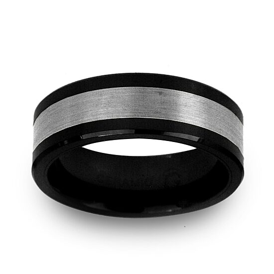 Mens 6MM Ceramic Wedding Band