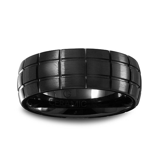 Mens 6MM Ceramic Wedding Band