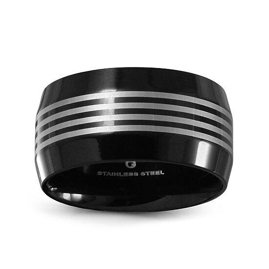 Mens 10MM Stainless Steel Wedding Band