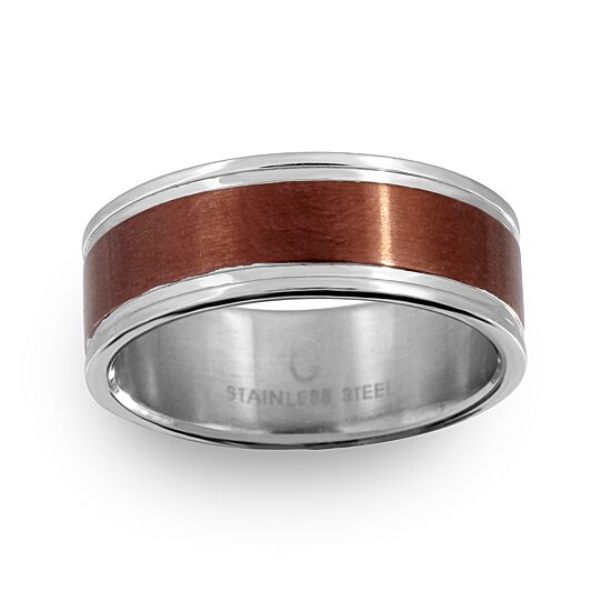 Mens 6MM Stainless Steel Wedding Band