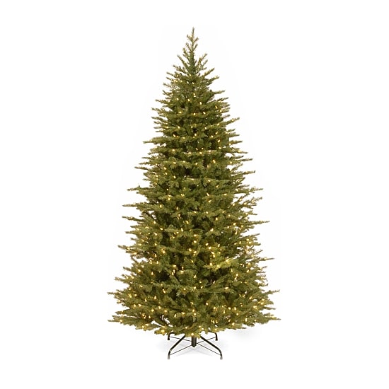 National Tree Co. Nordic Spruce Slim Hinged 7 1/2 Foot Pre-Lit Spruce Christmas Tree