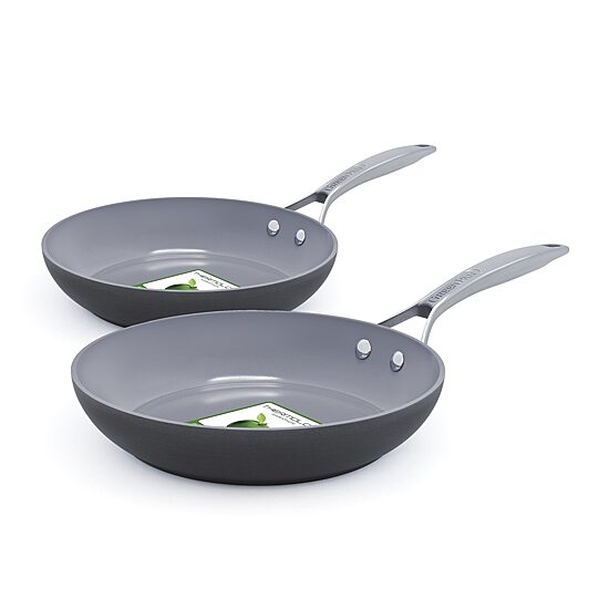 GreenPan Paris Pro Hard Anodized Cermaic Non-Stick 2-pc. Open Frypan Set