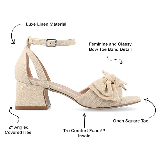 Journee Collection Womens Zevi Heeled Sandals