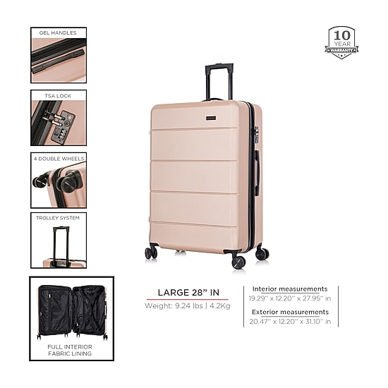 InUSA Elysian 28 Inch Hardside Expandable Lightweight Checked Spinner Luggage