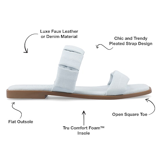 Journee Collection Womens Pegie Flat Sandals