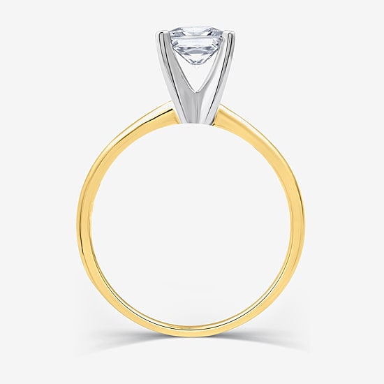(G-H / Si1-Si2) Womens 1 CT. Lab Grown White Diamond 14K Gold Solitaire Engagement Ring