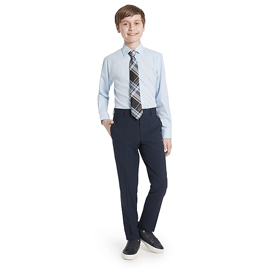 Collection By Michael Strahan Big Kid Boys Long Sleeve Spread Collar Shirt + Tie Set