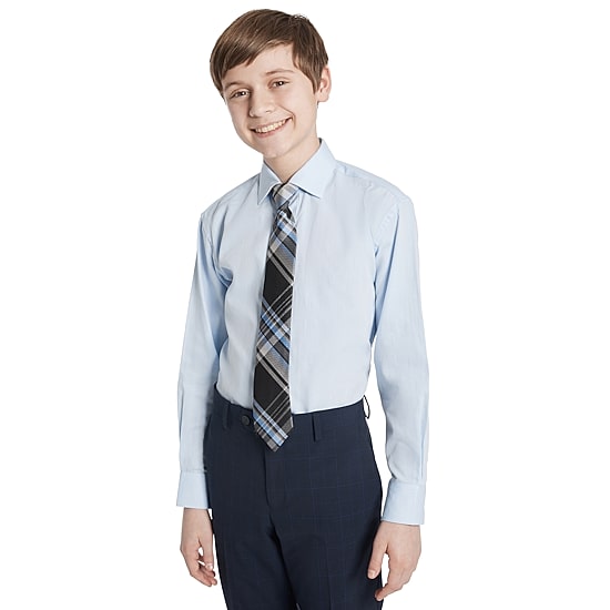 Collection By Michael Strahan Big Kid Boys Long Sleeve Spread Collar Shirt + Tie Set