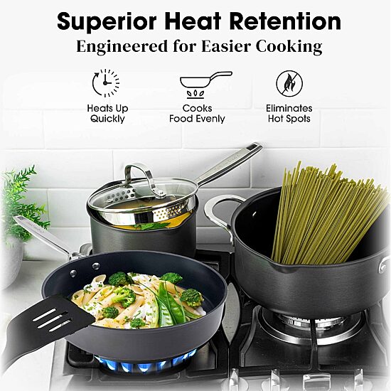 Gotham Steel Pro Ultra Ceramic 2x 4-Qt. Non-Stick Deep Saute Pan with Lid