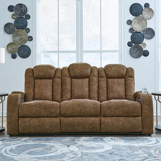 Signature Design By Ashley® Wolfridge Dual Power Reclining Sofa