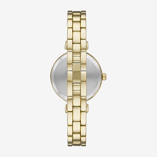 Geneva Womens Crystal Accent Gold Tone Bracelet Watch Fmdjm293