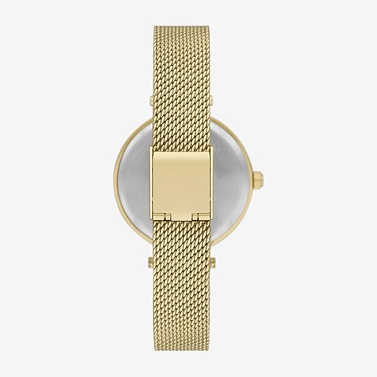 Geneva Womens Crystal Accent Gold Tone Stainless Steel Bracelet Watch Fmdjm297