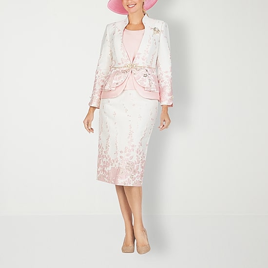 Giovanna Collection 3-pc. Floral Skirt Suit-Plus