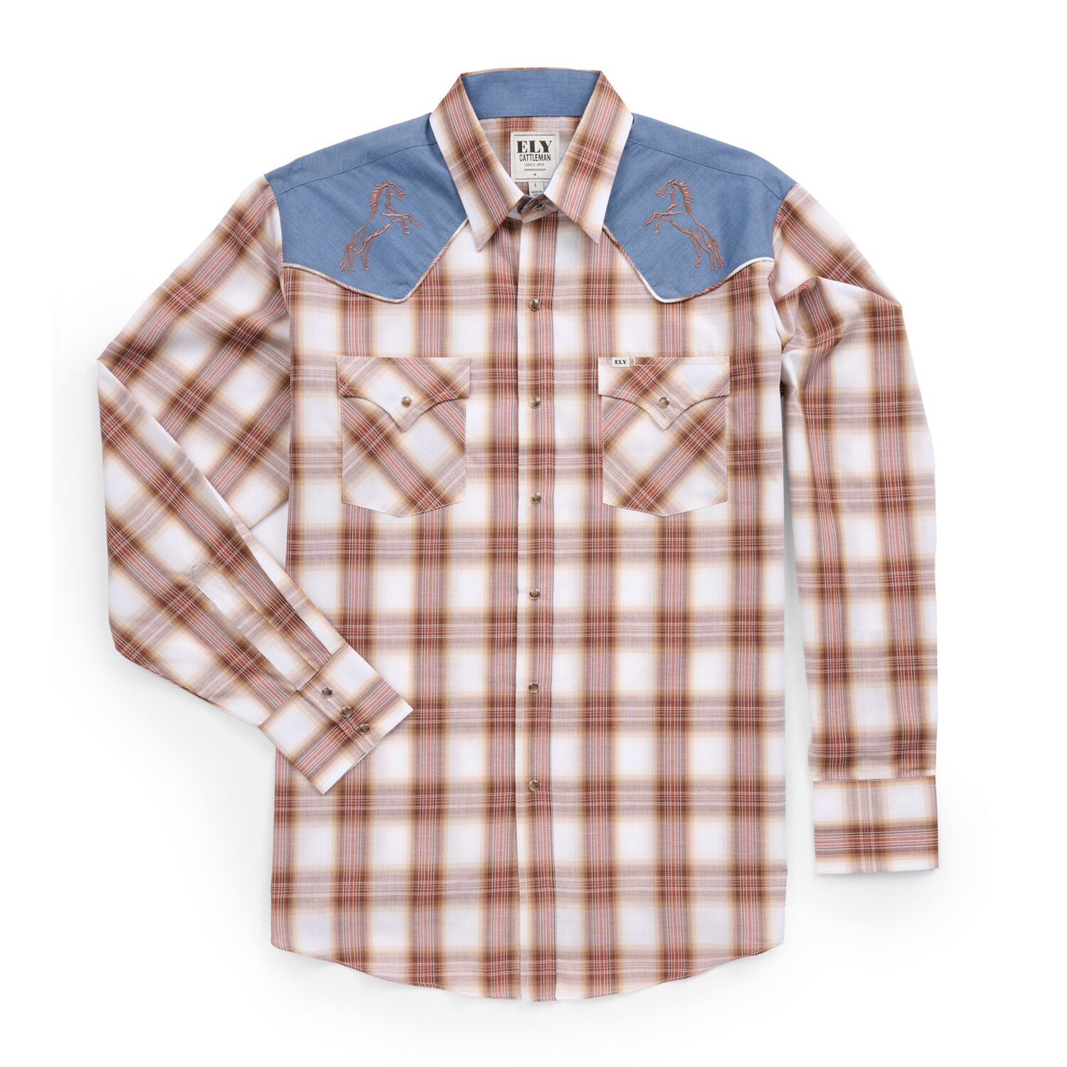 Ely Cattleman Tall Mens Long Sleeve Western Shirt