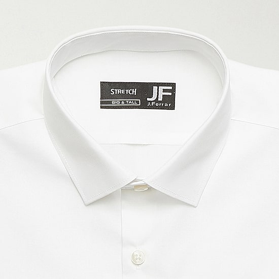J. Ferrar Ultra Comfort Big & Tall Mens Regular Fit Stretch Fabric Wrinkle Free Long Sleeve Dress Shirt