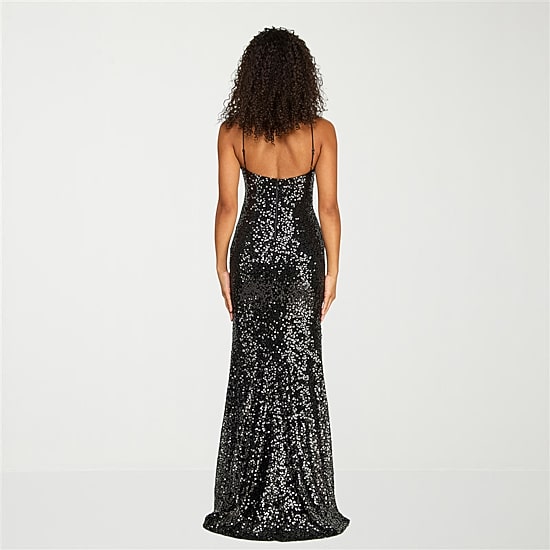 B. Smart Womens Juniors Sleeveless Sequin Slip Dress