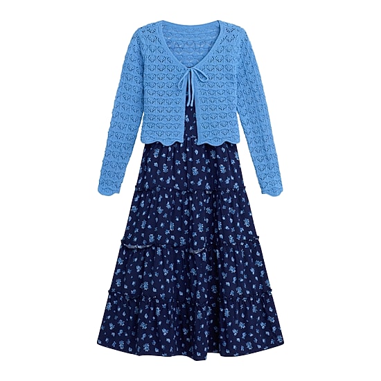 by&by girl Big Kid Girls Floral 2-pc. Dress Set