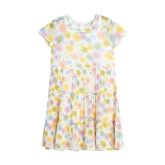 by&by girl Little Girls Cap Floral 2-pc. Dress Set