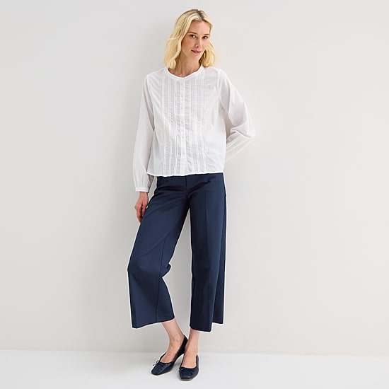 Liz Claiborne Womens Tall Round Neck Long Sleeve Blouse