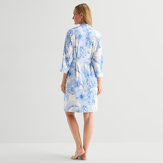Liz Claiborne Womens Long Sleeve Long Length Robe