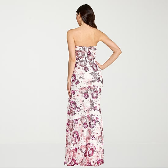 City Triangle Womens Juniors Straight Neck Sleeveless Sequin Floral Bodycon Dress