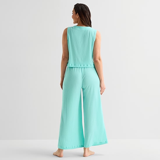 Liz Claiborne Womens Sleeveless 2-pc. Pajama Set