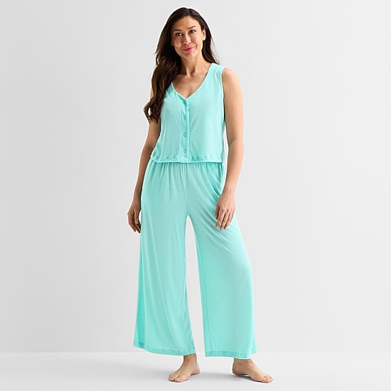 Liz Claiborne Womens Sleeveless 2-pc. Pajama Set