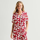 Liz Claiborne Cool and Calm Womens Short Sleeve Pajama Top