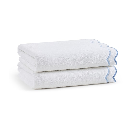 Peri Home Scallop 2-pc. Bordered Bath Towel