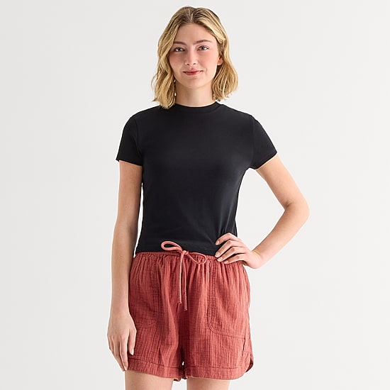 A.N.A Perfect Tee Womens Crew Neck Short Sleeve T-Shirt