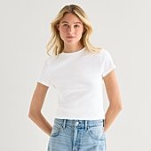 a.n.a Perfect Tee Womens Crew Neck Short Sleeve T-Shirt