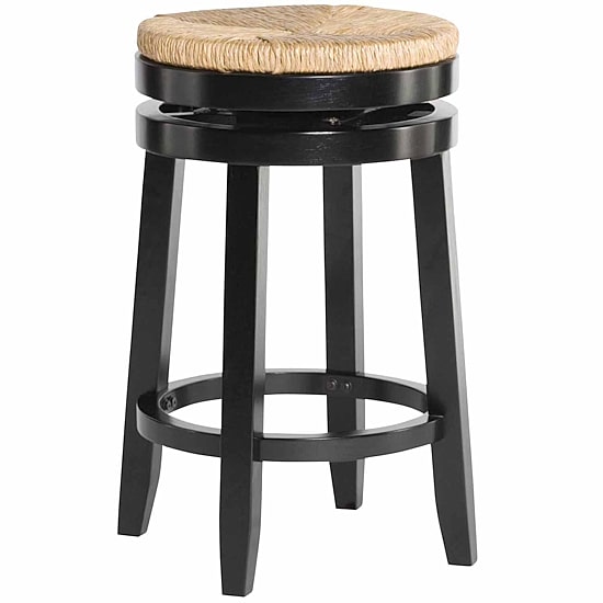 Linon Sanford Seagrass Swivel Counter Stool