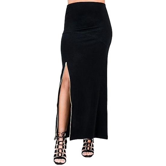 Poetic Justice Womens Mid Rise Maxi Skirt