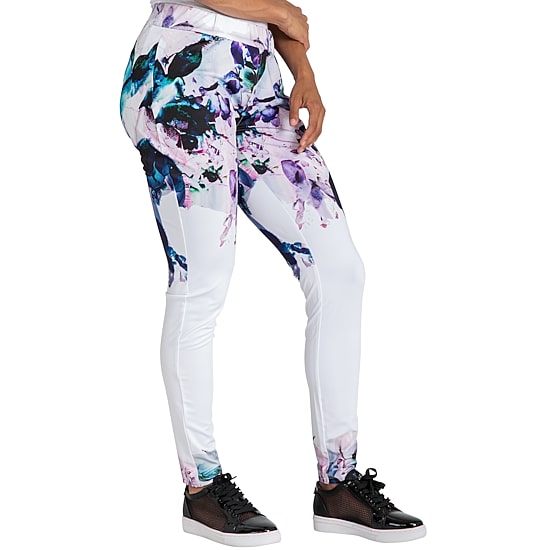 Poetic Justice Womens Stretch Fabric Skinny Mid Rise Track Pant
