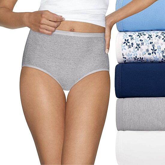 Hanes Ultimate™ Cool Comfort™ Cotton Ultra Soft 5 Pack Knit Brief Panty 40hucc