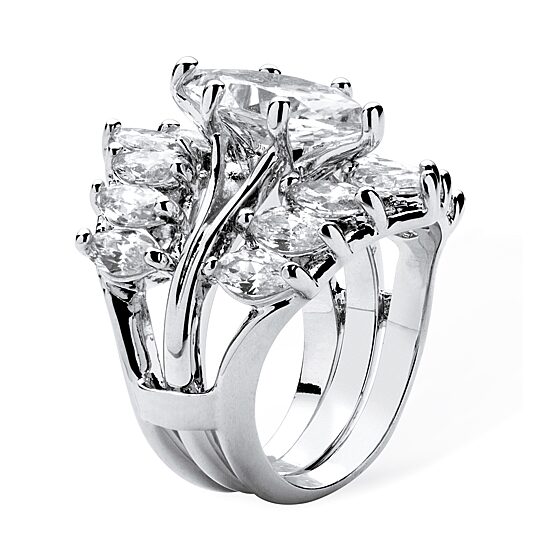 Womens 6 CT. T.W. Cubic Zirconia Pure Silver Over Brass Bridal Set