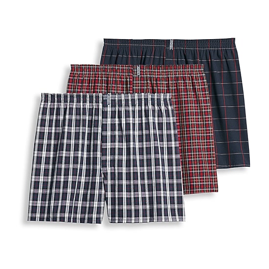 Jockey Classic Woven Full Cut Mens 3 Pack Boxers 9900