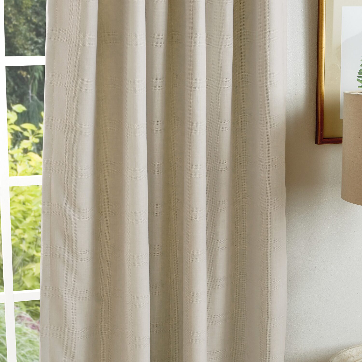 Martha Stewart Bedford Back Tab Blackout Set of 2 Curtain Panel