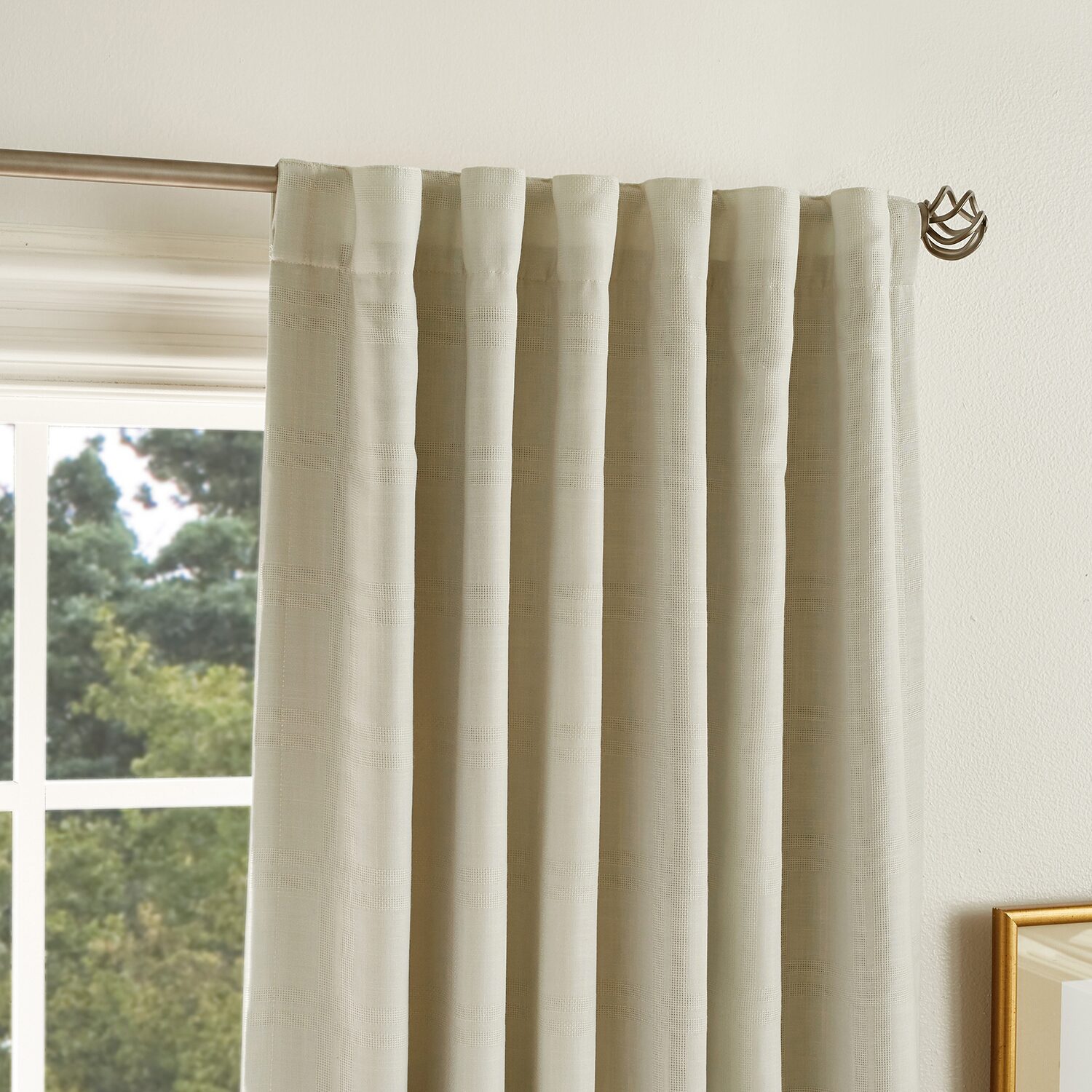 Martha Stewart Bedford Back Tab Blackout Set of 2 Curtain Panel