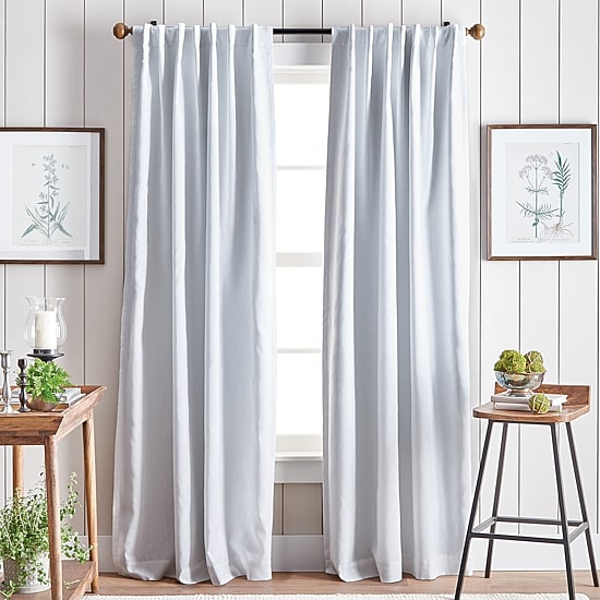 Martha Stewart Lido Rod Pocket Back Tab Blackout Set of 2 Curtain Panel