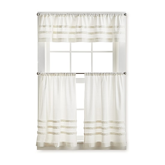 Martha Stewart Waters Edge 3-pc. Rod Pocket Window Tier