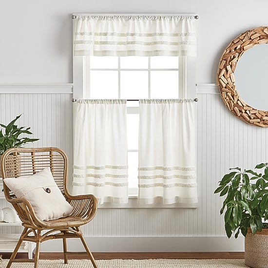 Martha Stewart Waters Edge 3-pc. Rod Pocket Window Tier