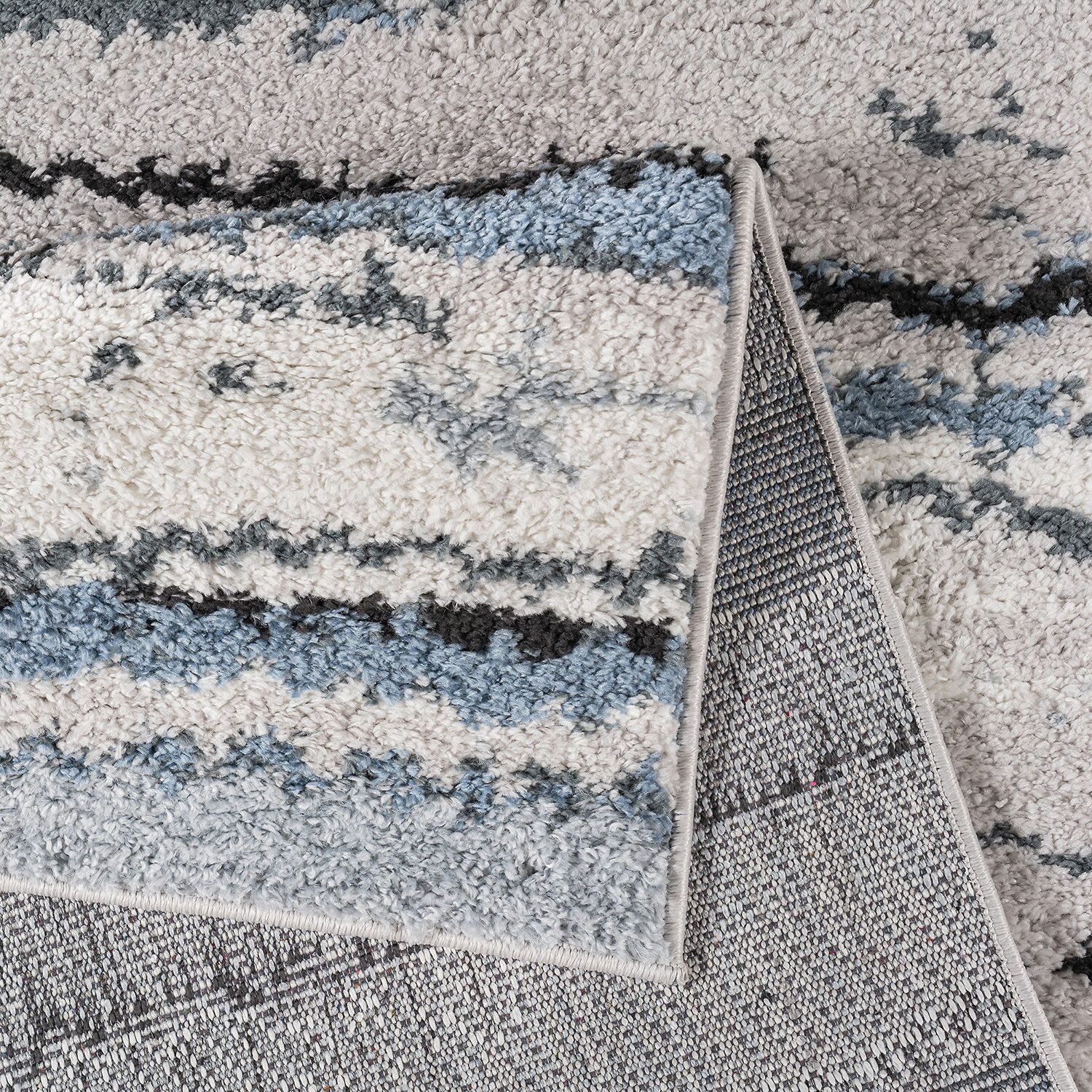 Madison Park Cadence Cozy Shag Abstract Machine Woven Skid Resistant Indoor Rectangular Area Rug