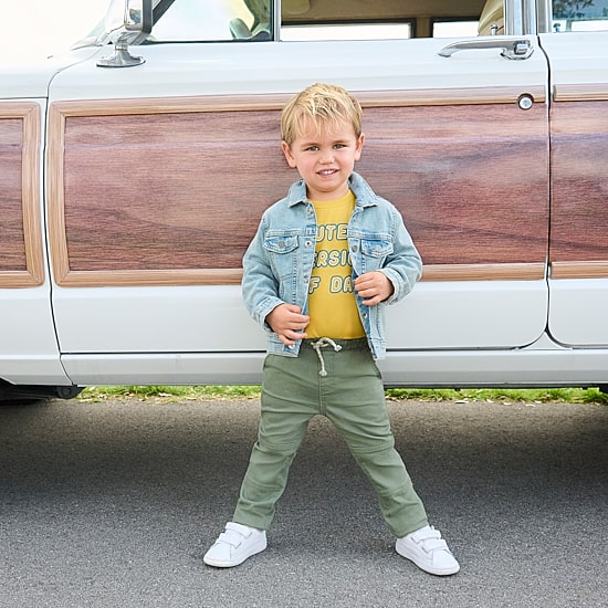 Okie Dokie Toddler Unisex Denim Lightweight Puffer Jacket