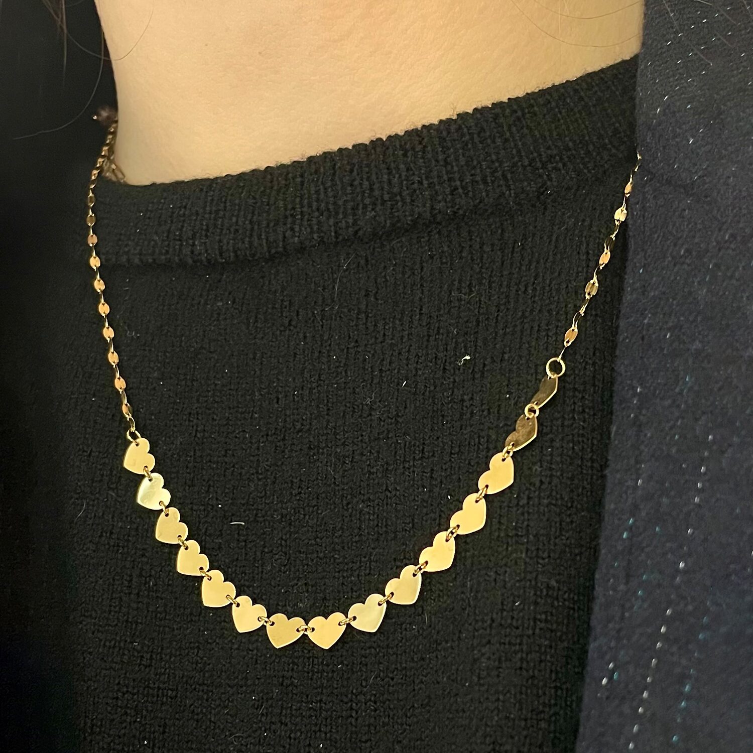 Made in Italy Womens 10K Gold 18 Inch Fashion Chain Necklace