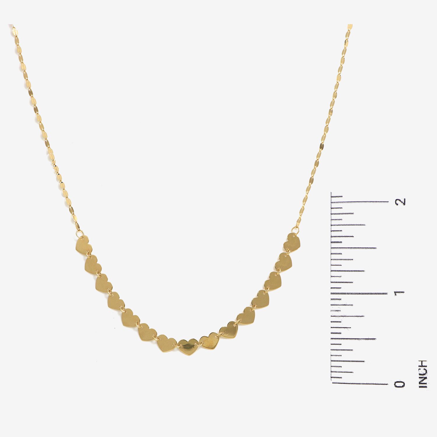 Made in Italy Womens 10K Gold 18 Inch Fashion Chain Necklace
